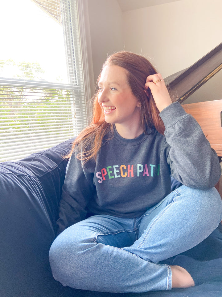 Woman on Sofa with Crewneck