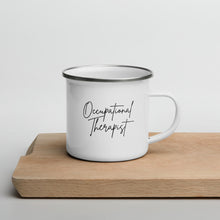 Load image into Gallery viewer, Cursive Occupational Therapist Camping Mug
