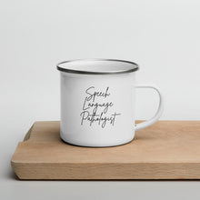 Load image into Gallery viewer, Cursive Speech Language Pathologist Camping Mug
